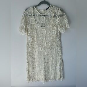 Ralph Lauren White Lace Dress with Slip